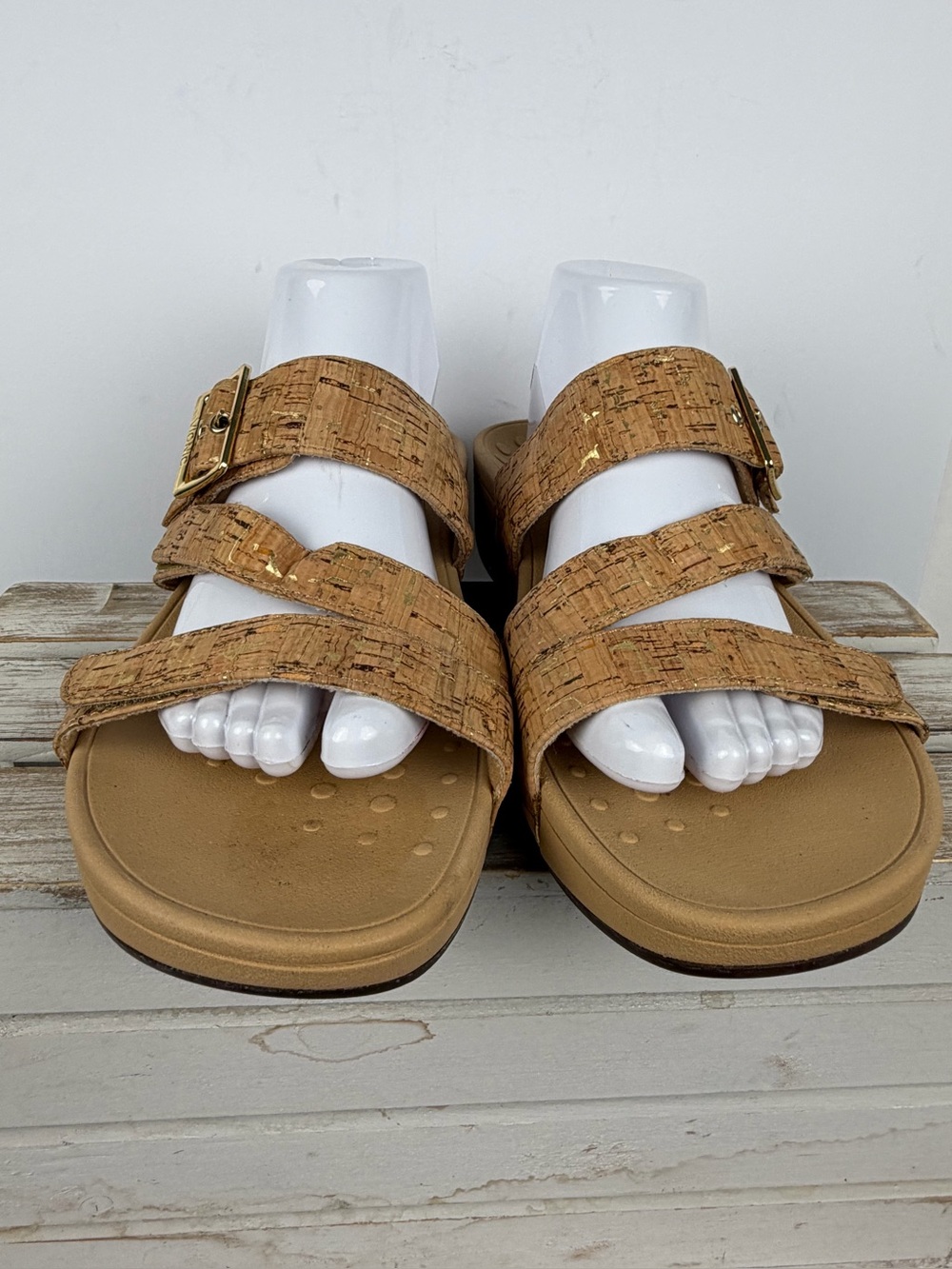 Vionic Pacific Rio platform sandals cork upper size 11 Wide - Picture 5 of 16